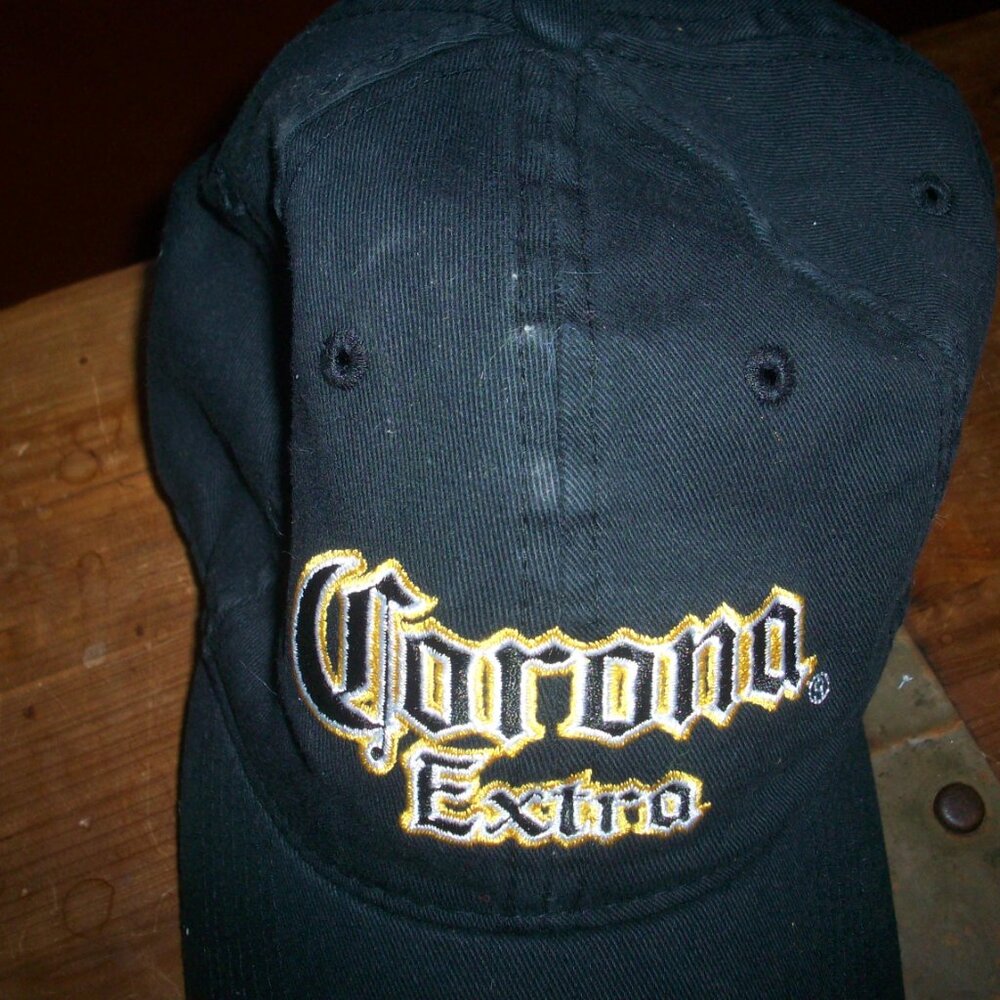 Corona Extra Hat Black Strapback Baseball Cap Bio-domes Headgear Modelo unused